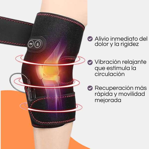 VibraTherm™ Knee - RODILLERA TÉRMICA CON VIBRACIÓN – Desinflama, relaja y mejora la circulación
