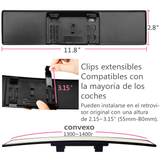 OptiMirror - Espejo retrovisor curvado amplio para coche