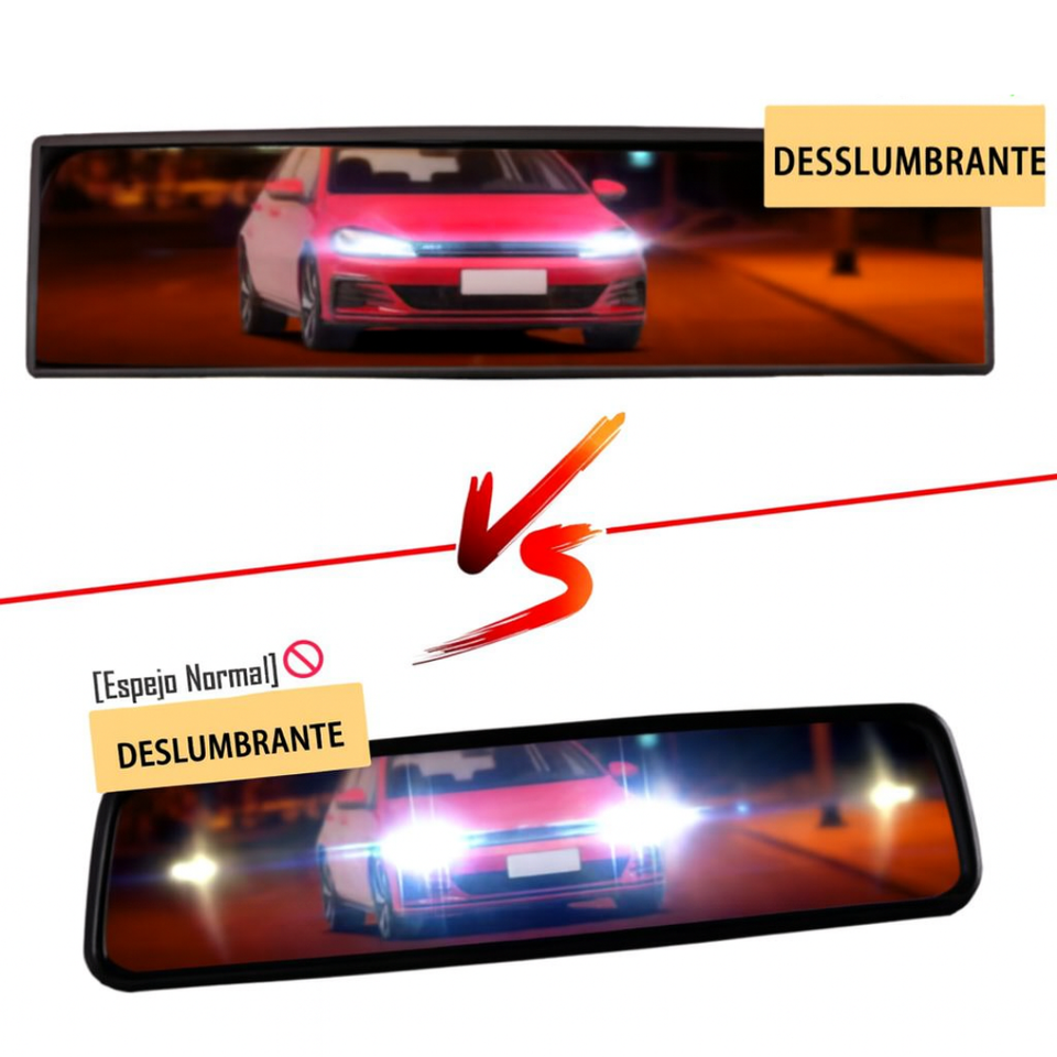 OptiMirror - Espejo retrovisor curvado amplio para coche