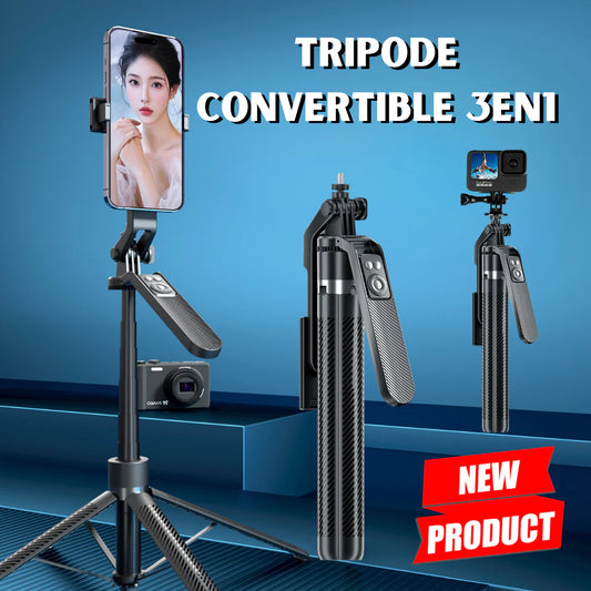 NUEVO TRIPODE CONVERTIBLE 3EN1 + CONTROL REMOTO.